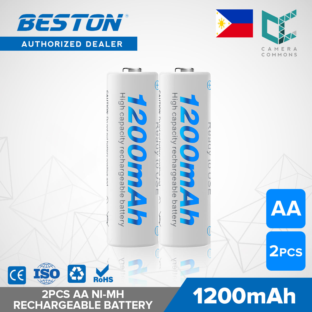 Beston 1200mAh Rechargeable Battery NiMH AA 1.2V High Capacity 1pc 2pcs 4pcs 8pcs 12pcs