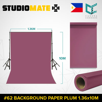Studiomate Seamless Photography Videography Backdrop Background Paper 1.36x10m / 4.46 x 32 ft Studio Equipment