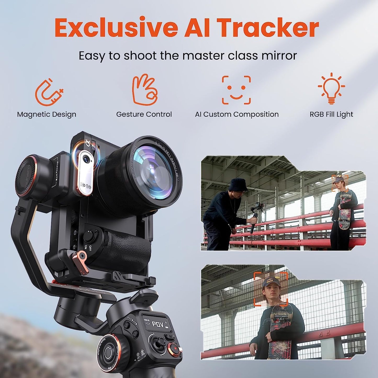 Hohem iSteady MT2 Camera Smartphone Action Cam Stabilizer 4-in-1 Vertical Mode 17H Battery