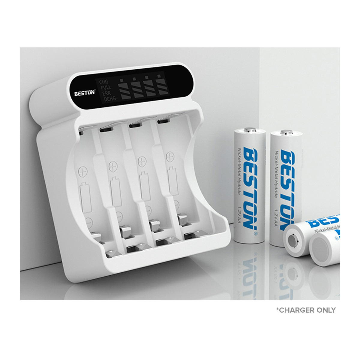 Beston C9023 LED C9023L Smart LCD 4 Bay Charger with Micro USB Cable for Ni-MH AA AAA Battery