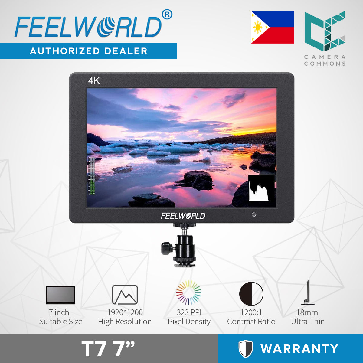 FEELWORLD T7 7 Inch IPS 4K HDMI Camera Field Monitor LCD Video Assist Full HD for DSLR Mirrorless