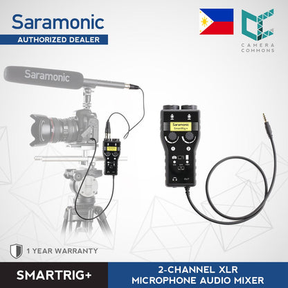 Saramonic SMARTRIG+ 2-Channel XLR Microphone Audio Mixer Preamp Guitar Interface Mic