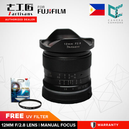 7artisans 12mm f/2.8 Photoelectric Manual Lens for Fujifilm Fuji X Mount Mirrorless