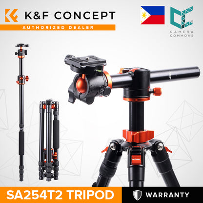 K&F Concept SA254T2 Lightweight Aluminum Compact Tripod KF09.090