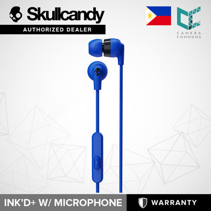 SkullCandy Ink'D+ Wired In-Ear Earbuds with Microphone Headphone Earphone InkD Plus