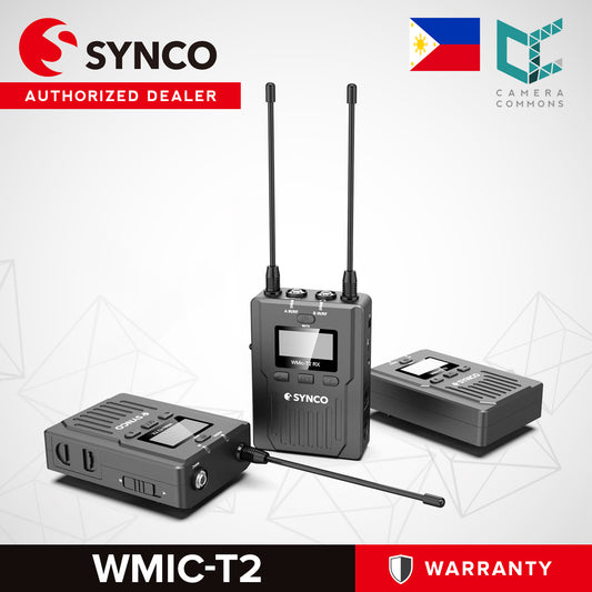 Synco WMic-T2 96-Channel UHF Metal Wireless Microphone with Dual Transmitters and Receiver Audio