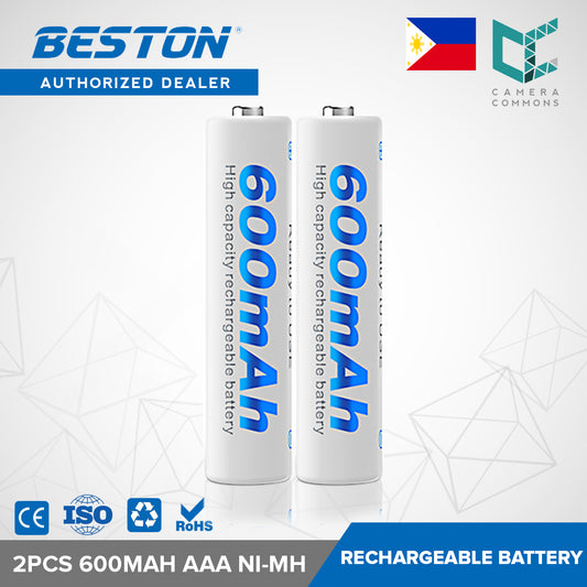 Beston 2pcs Pack AAA 600mAh Ni-MH Rechargeable Batteries