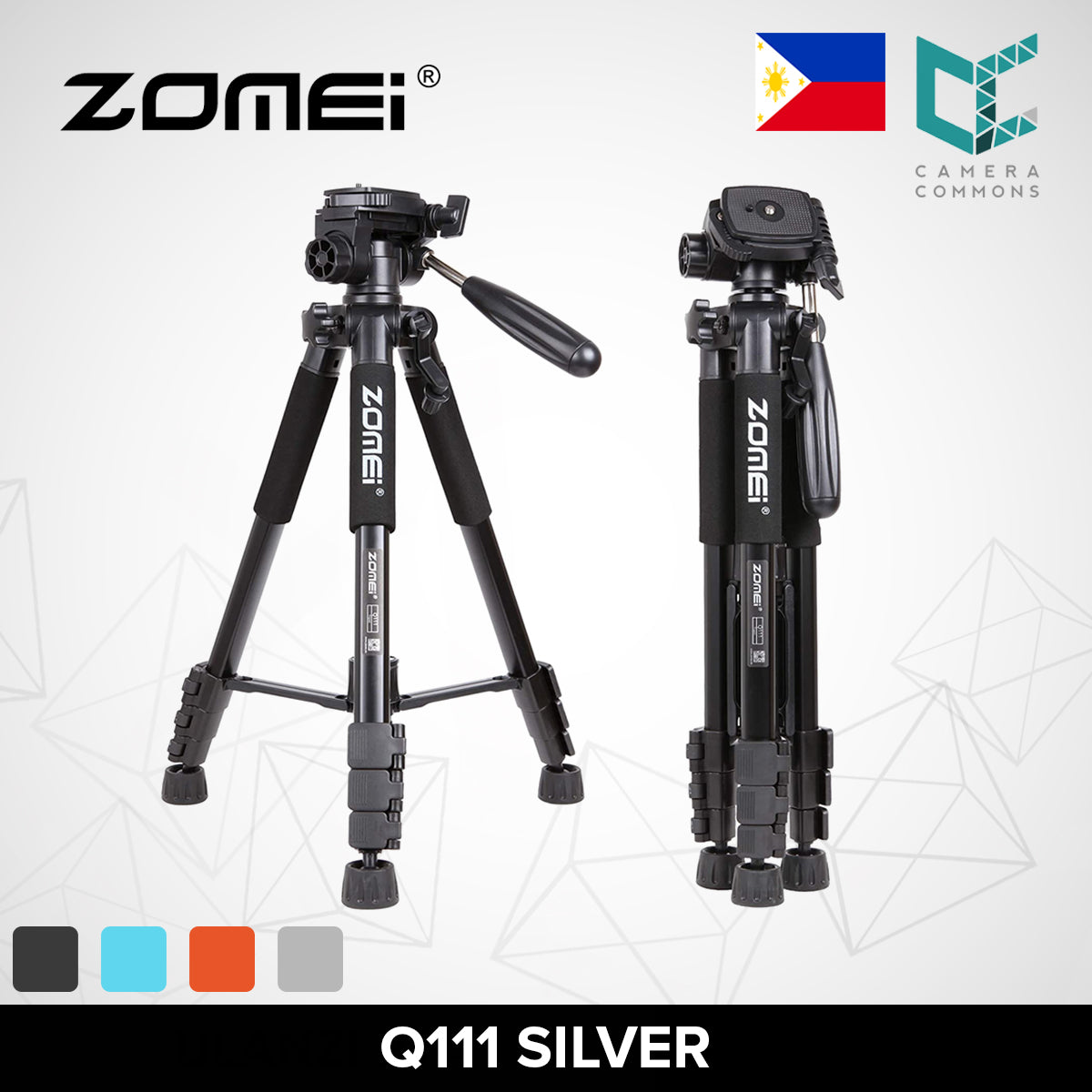 Zomei Q111 Tripod Professional Portable Travel Aluminum Pan Head for SLR DSLR Digital Camera