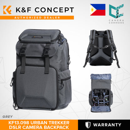 K&F Concept KF13.098 Urban Trekker Hard Shell Camera Backpack Photography Storage Bag with Divider