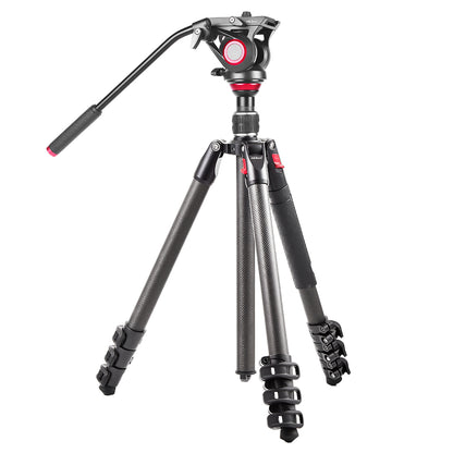 Miliboo MTT501CF KIT Professional Carbon Fiber Video Tripod Monopod with MYT801 Fluid Head for Videography MTT501
