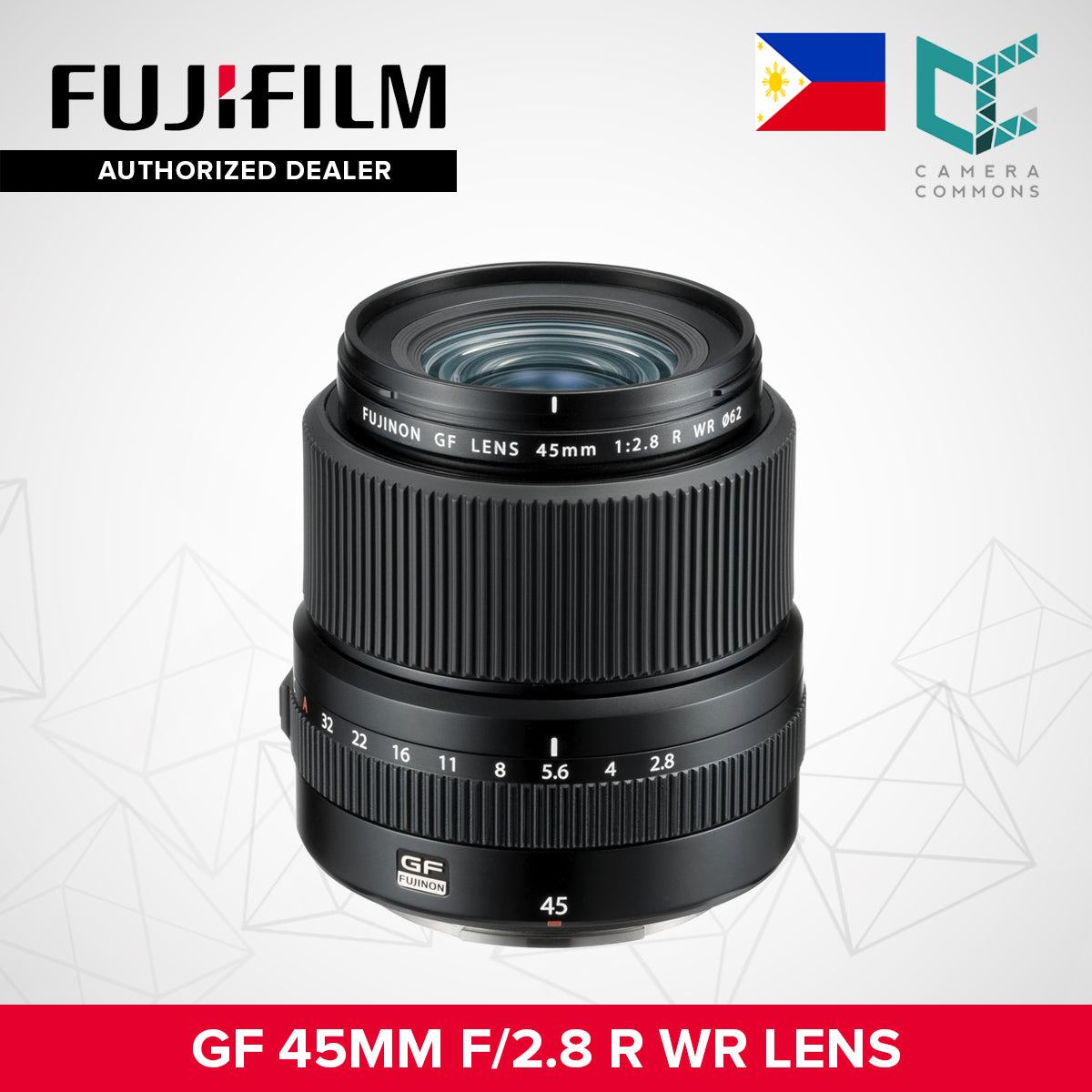 FUJIFILM GF 45mm f/2.8 R WR Lens GF45mm Mirrorless Lens