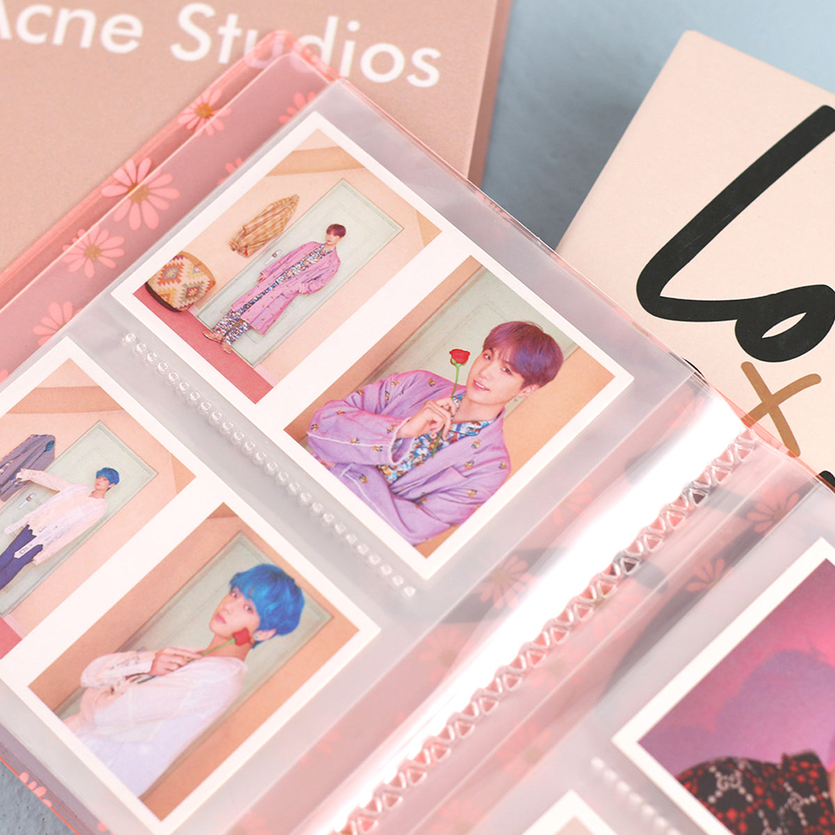 Photo Album 64 Pockets Slots Clear Transparent Daisy Plastic for Fujifilm Instax Mini Films