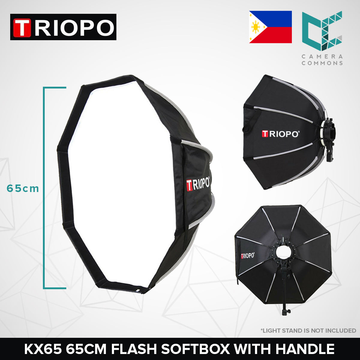 Triopo KX65 65cm Softbox with Handle Octagon Umbrella for Flash Godox V1 Speedlite Outdoor Studio