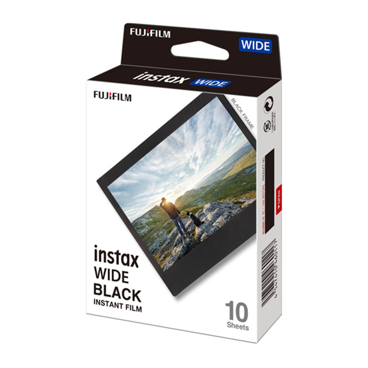 FUJIFILM Instax Wide Instant Film Black Plain Solid Color / Brushed Metallics 10 Sheets
