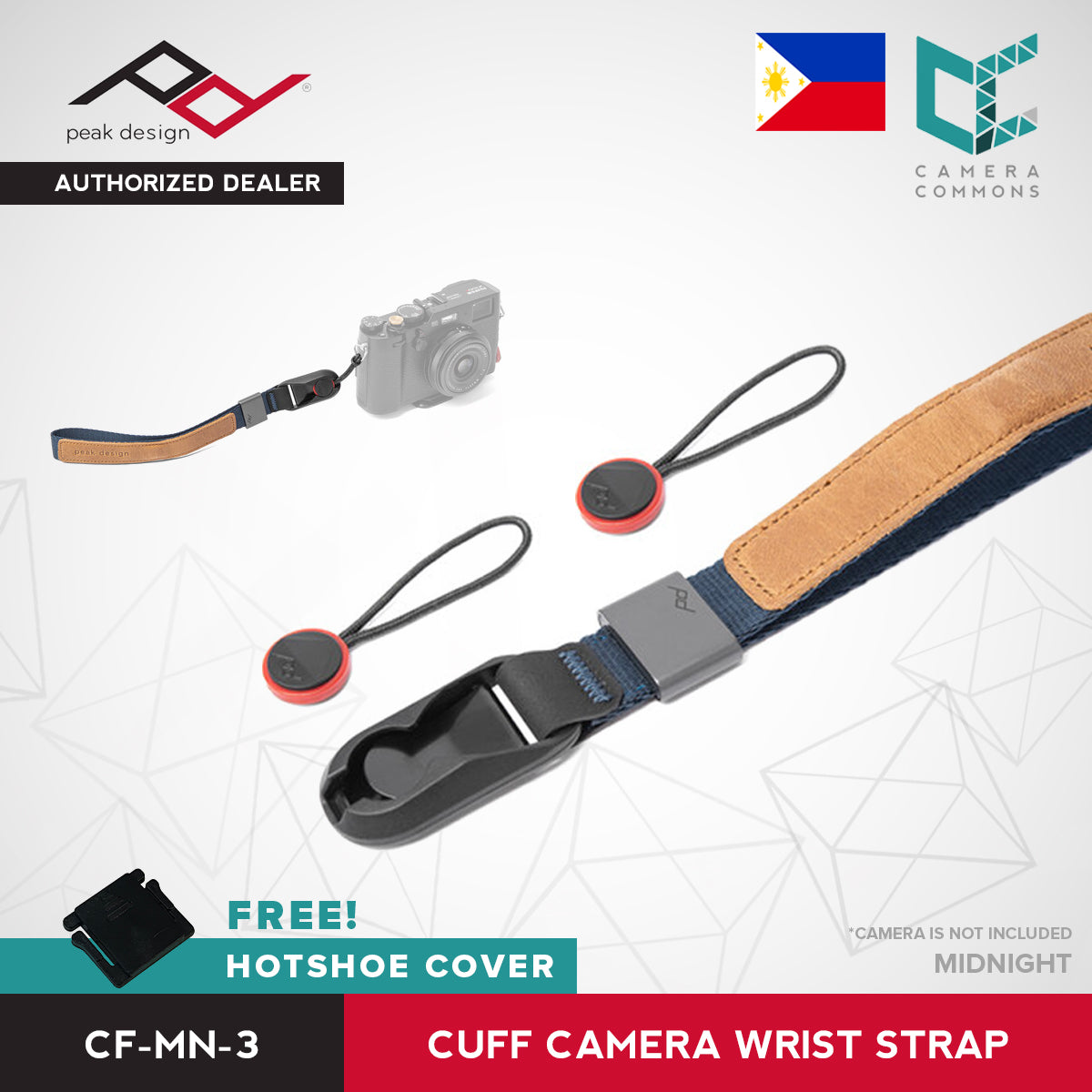 Peak Design Cuff Camera Wrist Strap Ash Black Midnight Sage Coyote