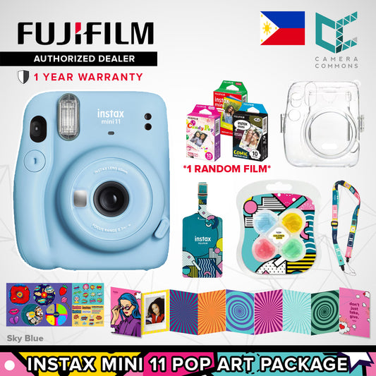 FUJIFILM Instax Mini 11 Pop Art Package Creative Artistic Artsy Colorful Design with Random Film