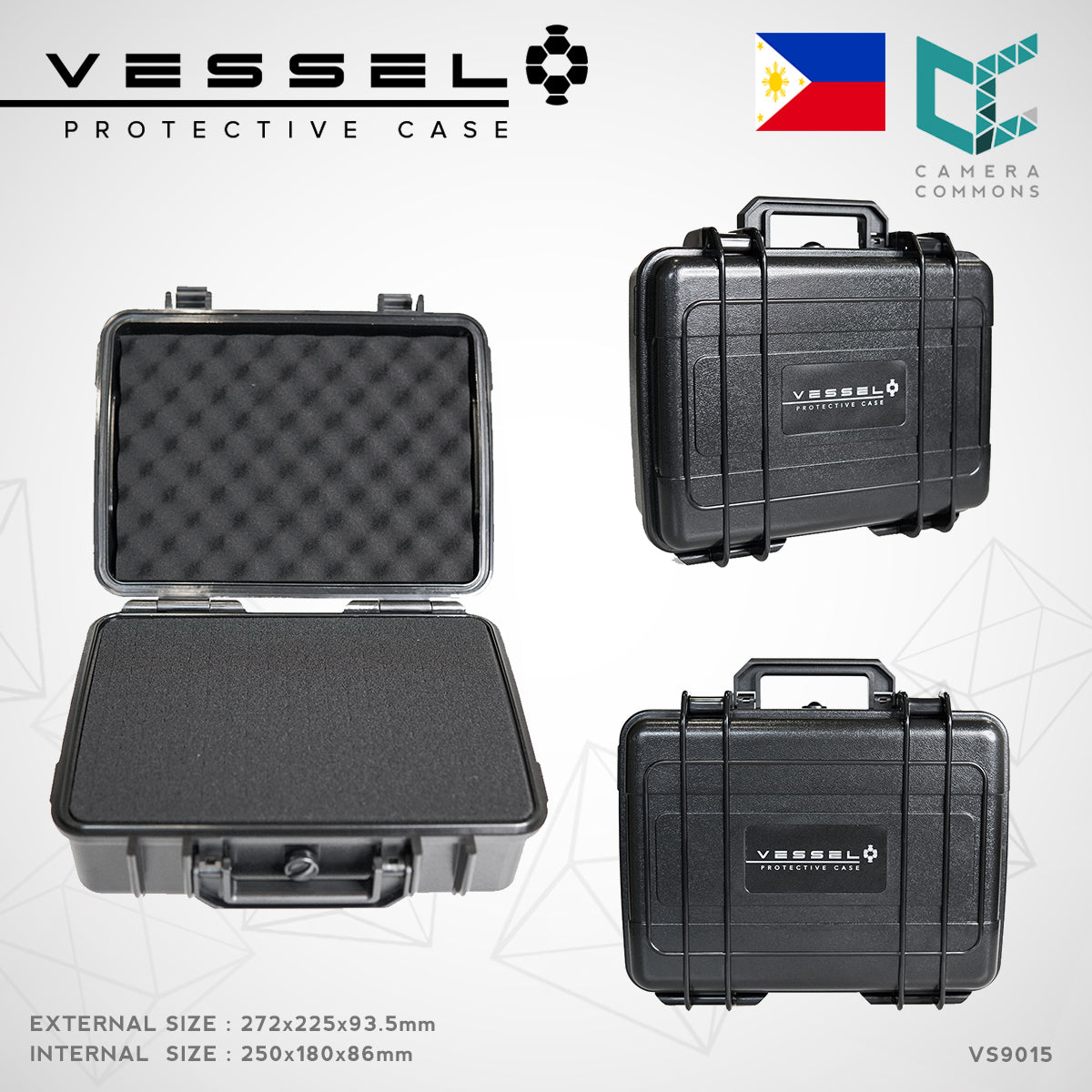 VESSEL VS9015 Portable Hard Case for Photography, Equipment, Instruments and other devices