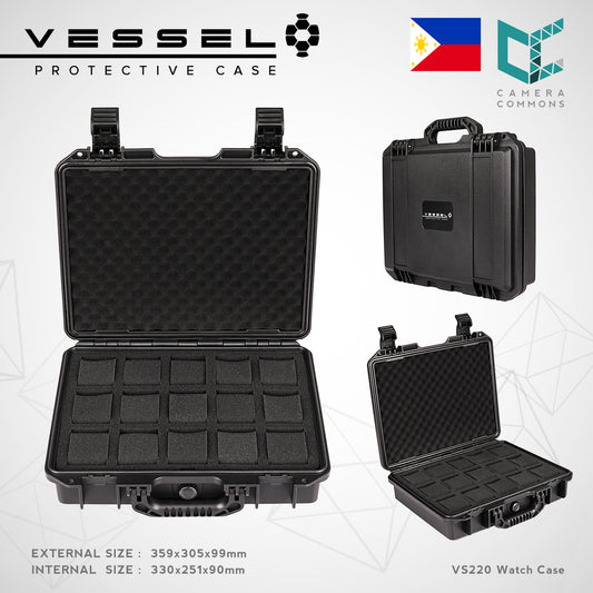 VESSEL Watch Case Organizer Storage Hard Cases with Foam for Watches