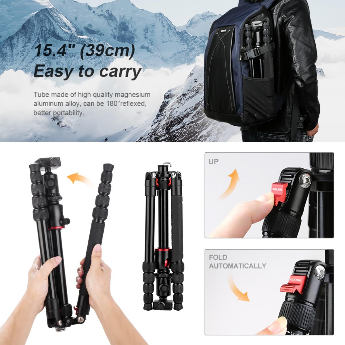 CLEARANCE K&F Concept TM2515T Tripod Monopod Kit 60 inch for DSLR Cameras 60 Professional KF09.085v1