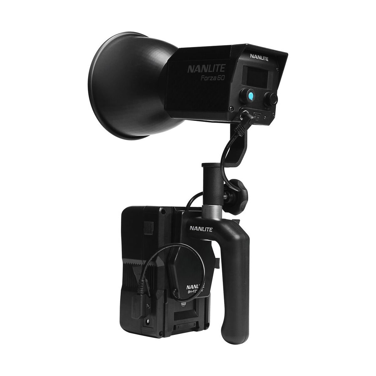 Nanlite V-Mount Battery Grip Handle for Forza 60 Studio Light BH-FZ60-V