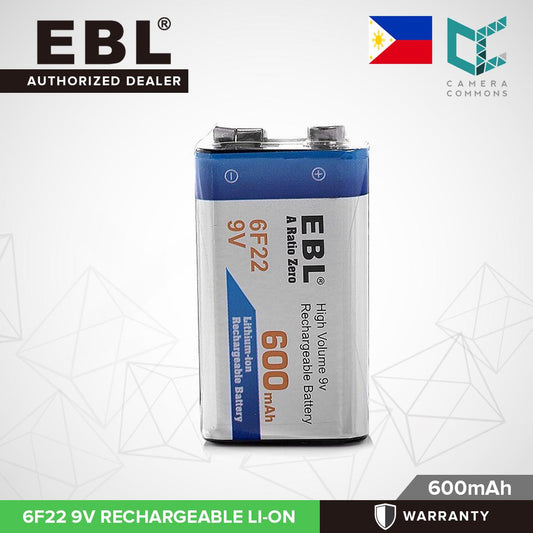 EBL 9V 600mAh Rechargeable battery - Lithium Ion