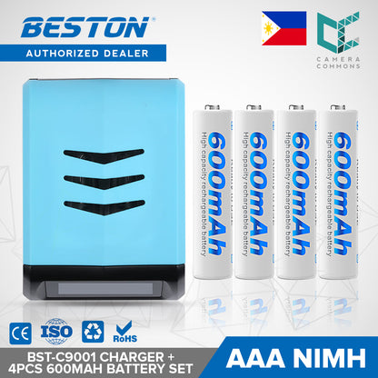 Beston SET C9001 Charger + AA AAA Nimh Battery 600mah 800mah 1100mah 1200mah 1300mah 3000mah
