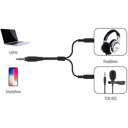 Takstar TCM-400 Lavalier Lapel Microphone Wired Audio Equipment TCM400