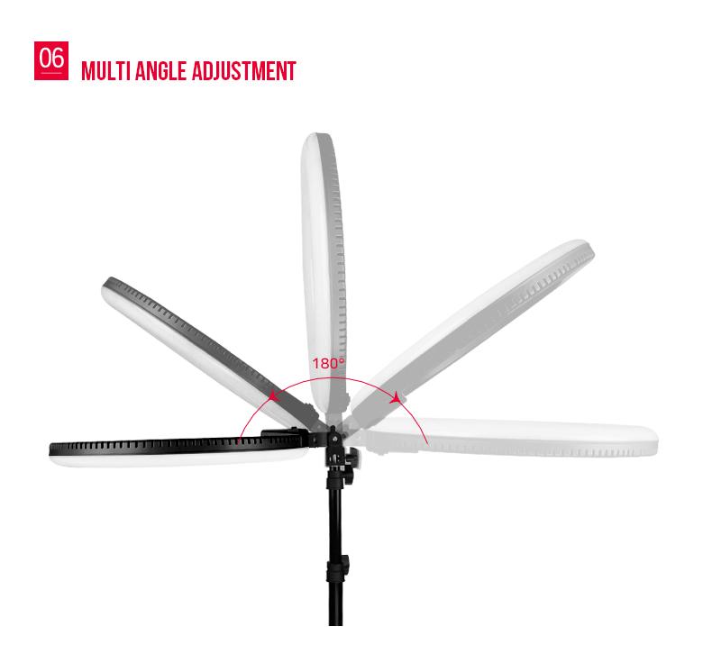 R48B 18 inches Ring Light Dual Color Tone Photographic Lighting for Photo Video Studio Vlog Beauty Photography Lamp