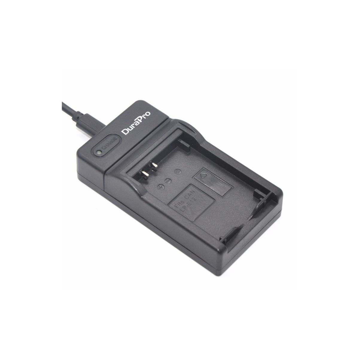 DuraPro USB Camera Battery Charger For Canon LP-E12 Battery