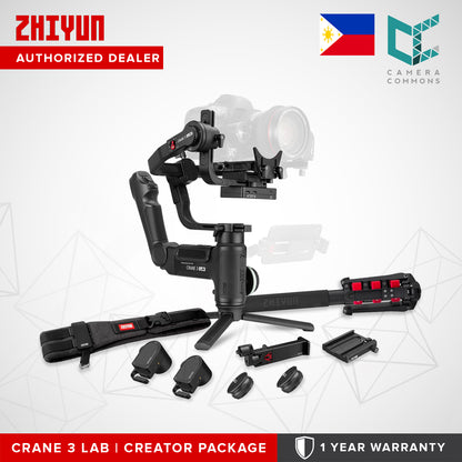 Zhiyun Crane 3 Lab 3-Axis Handheld Gimbal Stabilizer for DSLR Camera Basic Creator Master Package