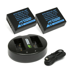 Wasabi Power NP-W126 NP-W126S Dual Kit Battery Charger for Fujifilm Cameras NPW126