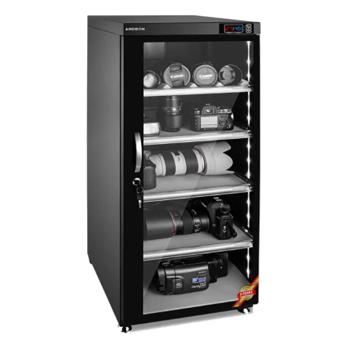 Andbon DS-155S 155L Large Dry Cabinet Auto-Dehumidifier Digital Dry Box for Camera Gears