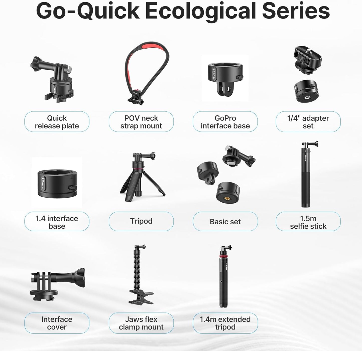 Ulanzi Go-Quick II Magnetic Quick Release 1/4" Screw Adapter Mount Set Camera Accessories C045GBB1