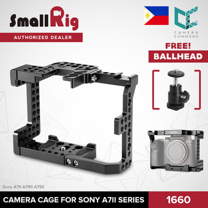 SmallRig Camera Cage for Sony A7II A7RII A7SII ILCE-7M2 A72 A7R2 ILCE-7RM2 ILCE-7SM2 1660