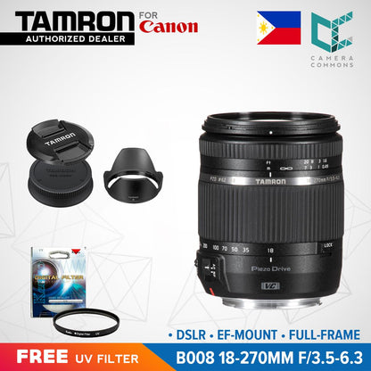 Tamron B008 18-270mm f/3.5-6.3 Di II VC PZD Lens for Canon EF EF-Mount