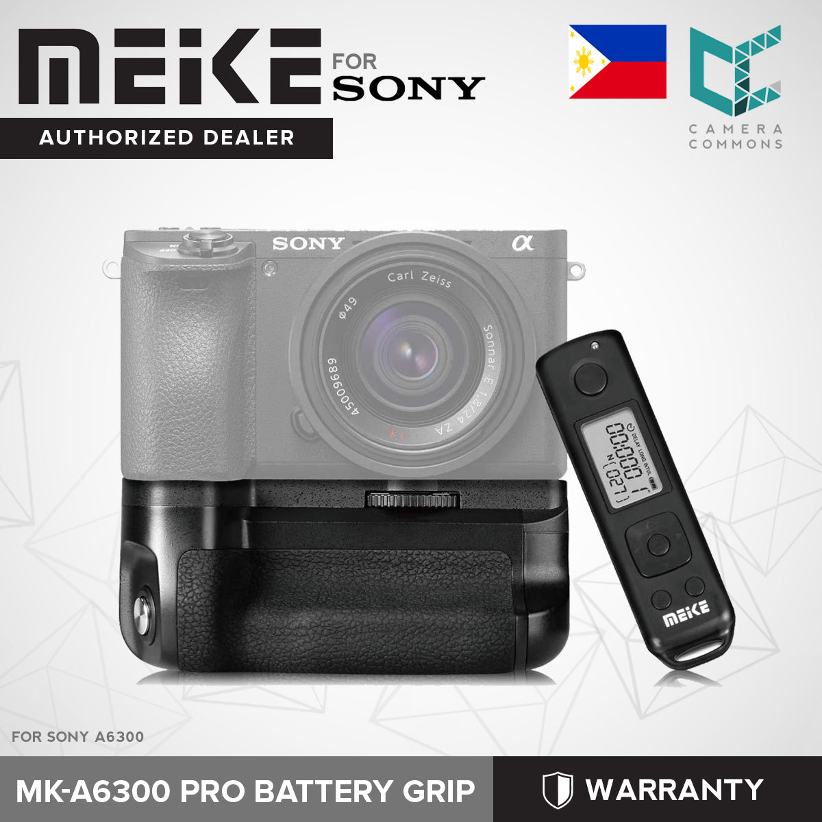 MEIKE MK-A6300 Pro Battery Grip 2.4G Wireless Remote Control for Sony A6300 A6000