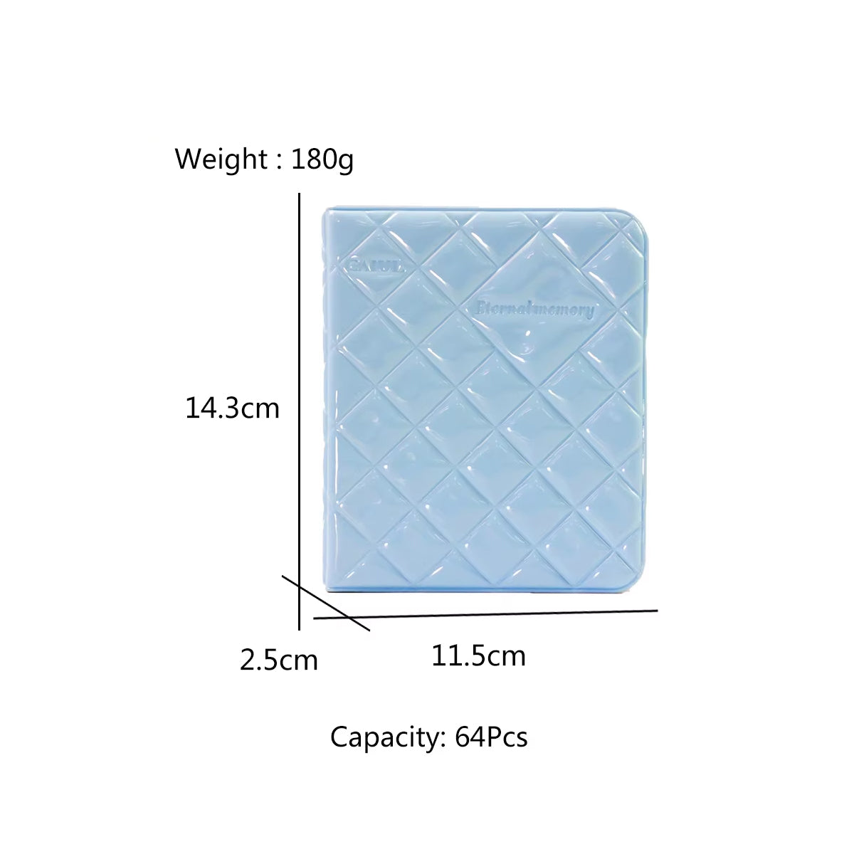 Photo Album 64 Sheets Pockets Slots Plain Diamond Pattern for Fujifilm Instax Instant Mini Films