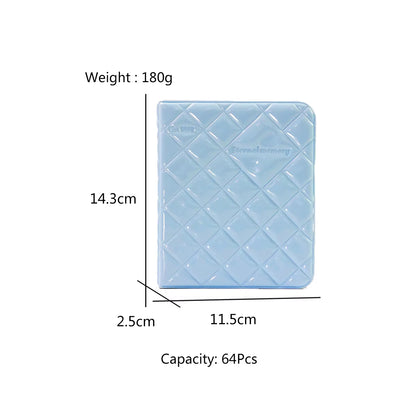 Photo Album 64 Sheets Pockets Slots Plain Diamond Pattern for Fujifilm Instax Instant Mini Films