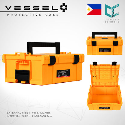 VESSEL VST4133S Small Hard Case Tool Box For Hardware Tools and Equipment VST4133 Stackable