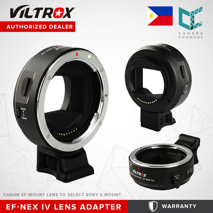 Viltrox EF-NEX IV Lens Mount Adapter for Canon EF-Mount Lens to Select Sony E-Mount Cameras