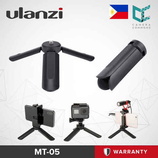 Ulanzi MT-05 Mini Tripod Professional Mini Folding Tripod Monopod 1/4 Screw for Phone Smartphone Video Stand Handle Grip MT05