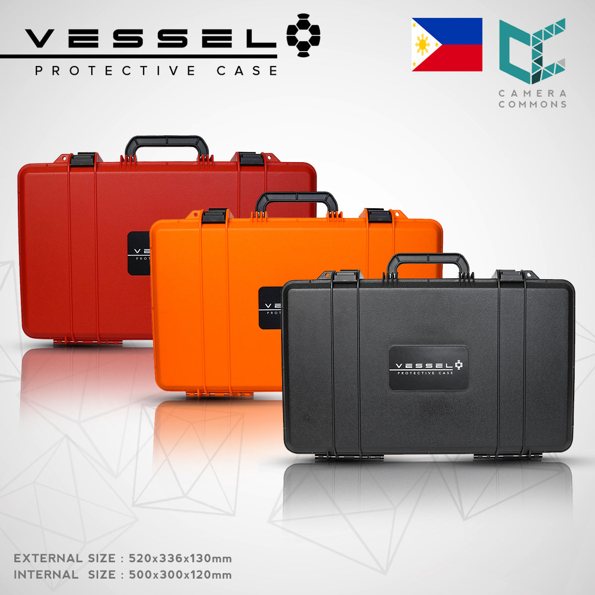 VESSEL VS5030 Portable Hard Case for Photography Equipment Tactical Instruments Tool Box and other devices