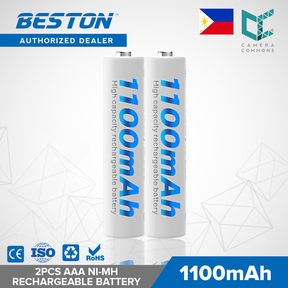 Beston 4pcs AAA 1100mAh Ni-MH Rechargeable Batteries