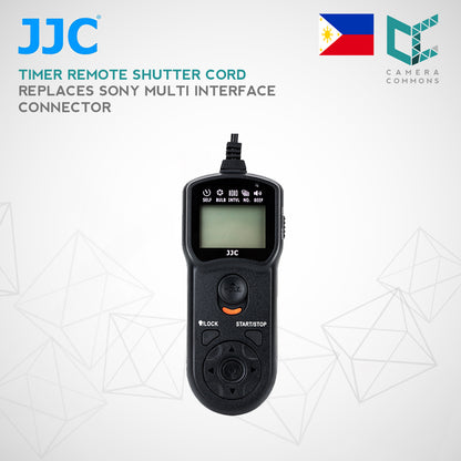 JJC Timer Remote Shutter Cord replaces SONY multi interface connector (TM-F2)