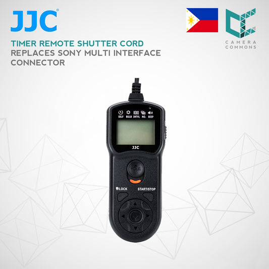 JJC Timer Remote Shutter Cord replaces SONY multi interface connector (TM-F2)