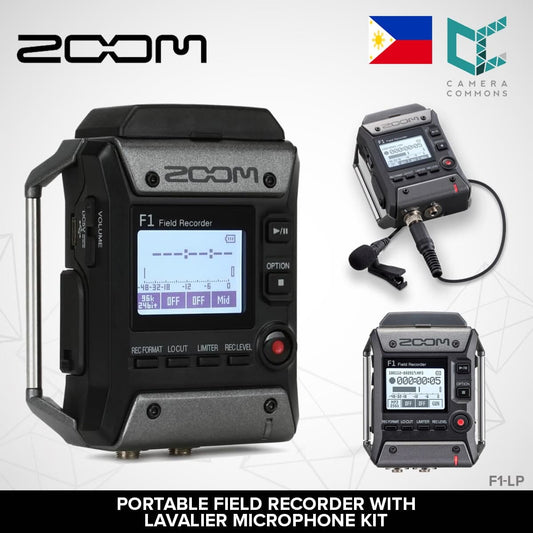 Zoom F1-LP 2-Input / 2-Track Portable Field Recorder with Lavalier Microphone