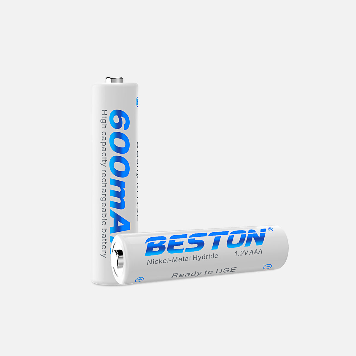 Beston 4pcs Pack AAA 600mAh Ni-MH Rechargeable Batteries