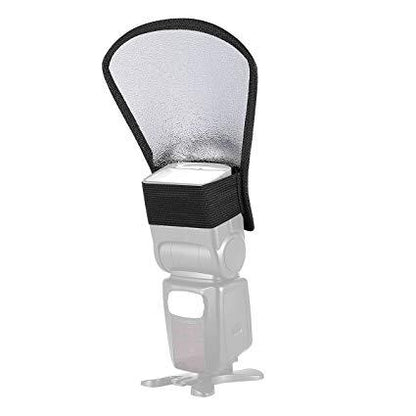 Flash Reflector White Silver for Photography Speedlite
