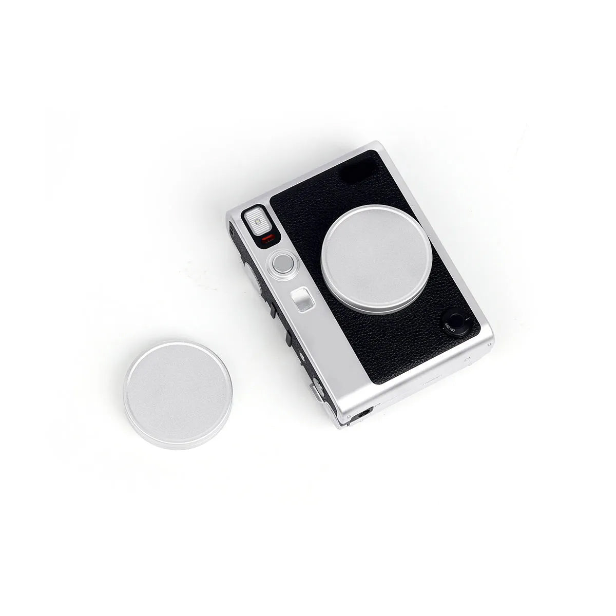 Lens Cap Protective Cover Silver for Fujifilm Instax Mini Evo Hybrid Camera Instant Accessories