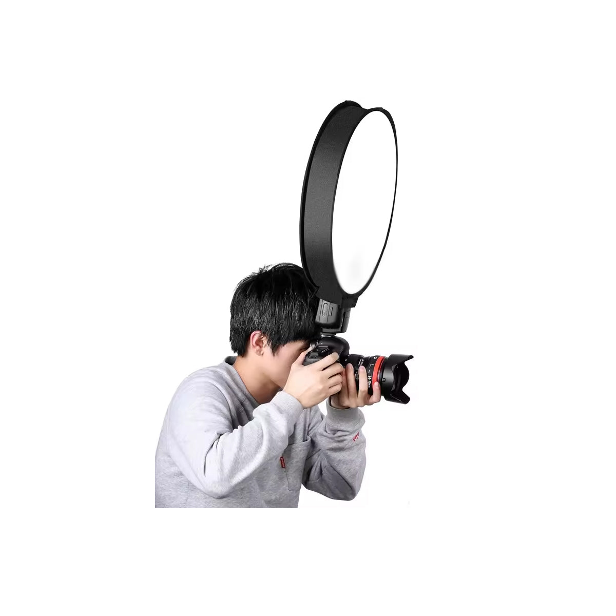 STUDIOMATE Circular Round Softbox for Flash Portable Mini - Camera DSLR Flash Diffuser Reflector Studio Accessories